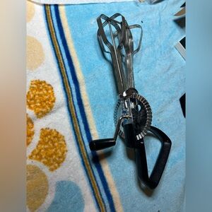 Vintage Handheld Egg Beater with Black Handle